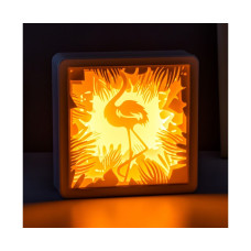 Световая картина-ночник Страус LED от батареек 3хАА USB 15,5x4,5x15,5 см RISALUX