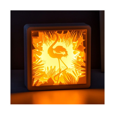 Световая картина-ночник Страус LED от батареек 3хАА USB 15,5x4,5x15,5 см RISALUX